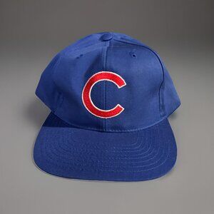 Vintage 90s MLB Chicago Cubs Headmaster Baseball Promo Snapback Hat 1996